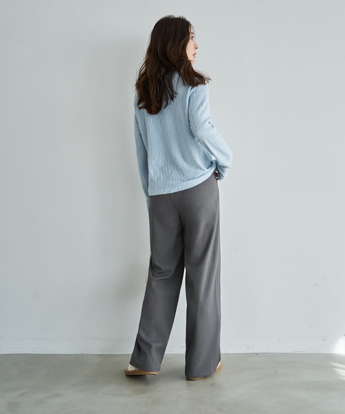 STYLE DELI(スタイルデリ)の「シャギーニュアンスカットソーシャツ(Tシャツ/カットソー・レディース・ライトブルー/スミクロ/ホワイト・FREE)」の12枚目の写真