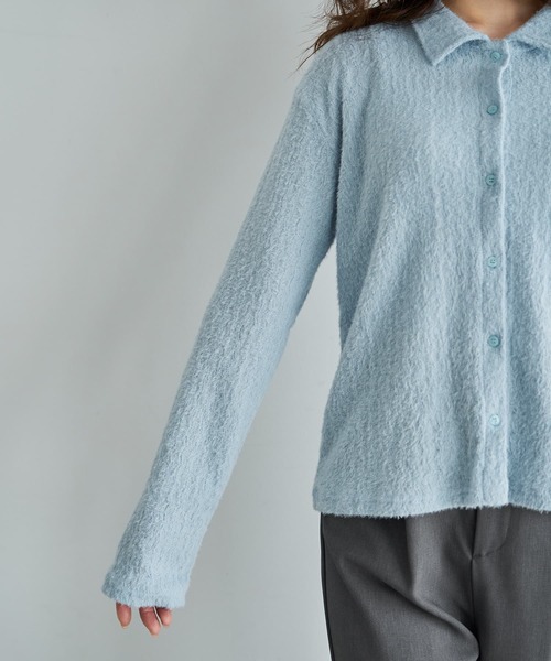 STYLE DELI(スタイルデリ)の「シャギーニュアンスカットソーシャツ(Tシャツ/カットソー・レディース・ライトブルー/スミクロ/ホワイト・FREE)」の13枚目の写真