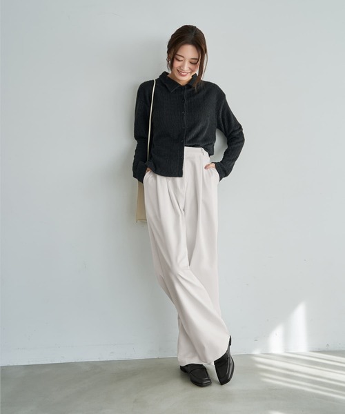 STYLE DELI(スタイルデリ)の「シャギーニュアンスカットソーシャツ(Tシャツ/カットソー・レディース・ライトブルー/スミクロ/ホワイト・FREE)」の16枚目の写真