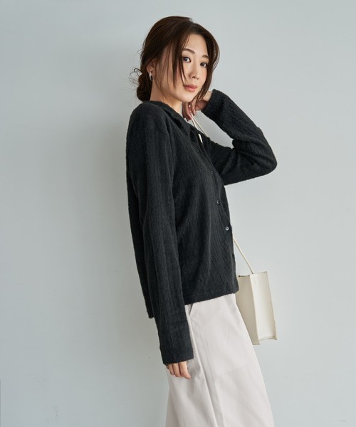 STYLE DELI(スタイルデリ)の「シャギーニュアンスカットソーシャツ(Tシャツ/カットソー・レディース・ライトブルー/スミクロ/ホワイト・FREE)」の17枚目の写真