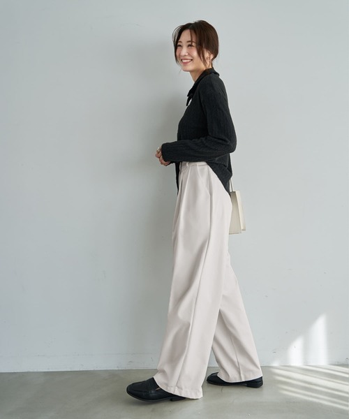 STYLE DELI(スタイルデリ)の「シャギーニュアンスカットソーシャツ(Tシャツ/カットソー・レディース・ライトブルー/スミクロ/ホワイト・FREE)」の18枚目の写真