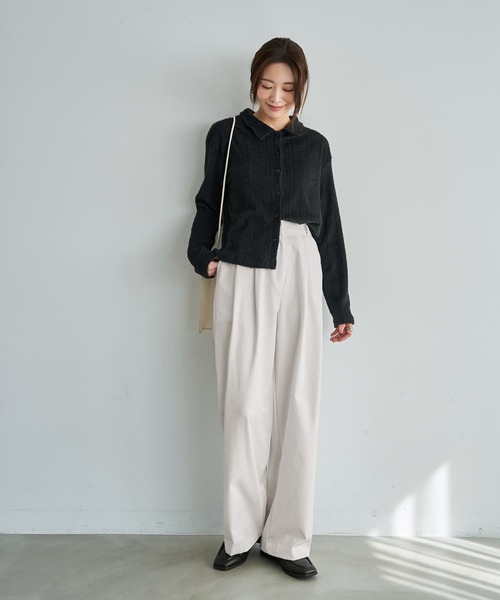 STYLE DELI(スタイルデリ)の「シャギーニュアンスカットソーシャツ(Tシャツ/カットソー・レディース・ライトブルー/スミクロ/ホワイト・FREE)」の19枚目の写真