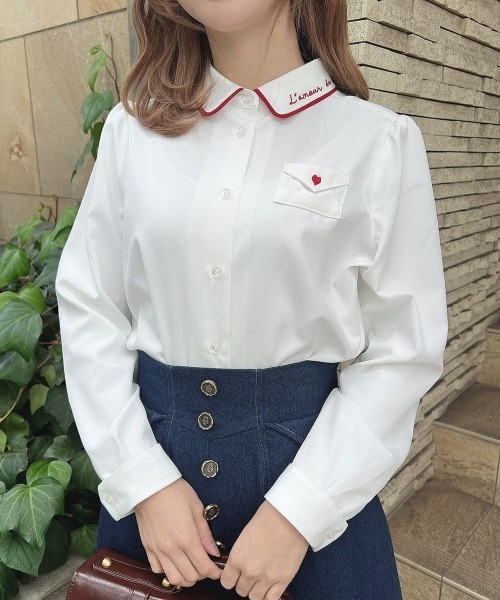 F i.n.t（フィント）の「Love letterシャツ（シャツ/ブラウス・レディース・アイボリー/オフホワイト・FREE）」の8枚目の写真