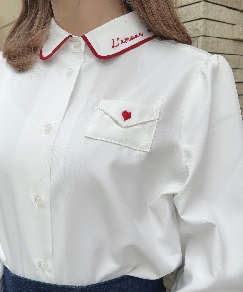 F i.n.t（フィント）の「Love letterシャツ（シャツ/ブラウス・レディース・アイボリー/オフホワイト・FREE）」の9枚目の写真