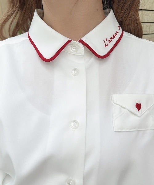 F i.n.t（フィント）の「Love letterシャツ（シャツ/ブラウス・レディース・アイボリー/オフホワイト・FREE）」の11枚目の写真