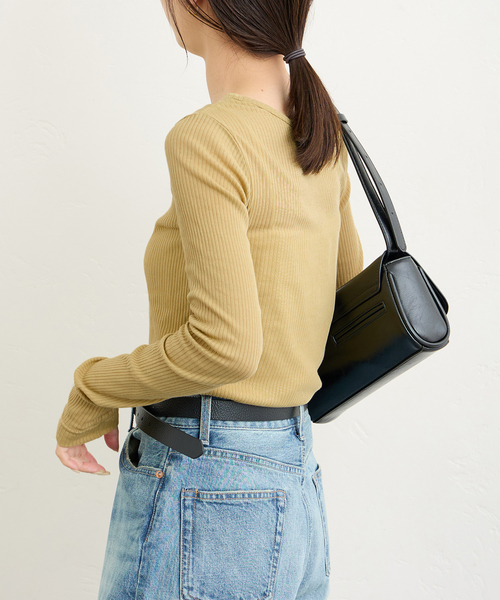 JOURNAL STANDARD（ジャーナルスタンダード）の「《追加2》シアーテレコヘンリーネックプルオーバー（Tシャツ/カットソー・レディース・モスグリーン/ブラウン/ホワイト系その他/イエロー系その他・FREE）」の13枚目の写真