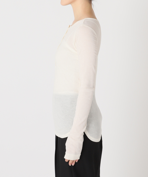 JOURNAL STANDARD（ジャーナルスタンダード）の「《追加2》シアーテレコヘンリーネックプルオーバー（Tシャツ/カットソー・レディース・モスグリーン/ブラウン/ホワイト系その他/イエロー系その他・FREE）」の16枚目の写真