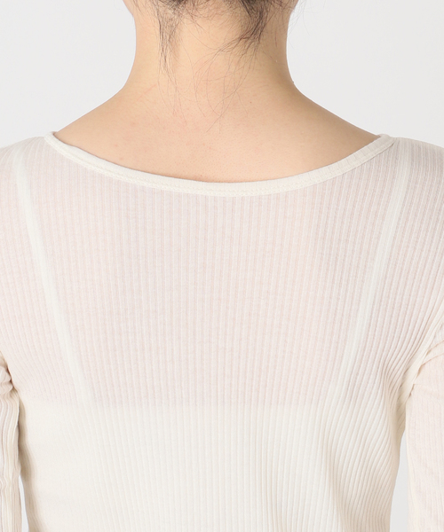 JOURNAL STANDARD（ジャーナルスタンダード）の「《追加2》シアーテレコヘンリーネックプルオーバー（Tシャツ/カットソー・レディース・モスグリーン/ブラウン/ホワイト系その他/イエロー系その他・FREE）」の18枚目の写真