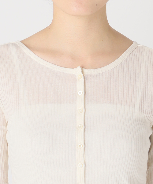 JOURNAL STANDARD（ジャーナルスタンダード）の「《追加2》シアーテレコヘンリーネックプルオーバー（Tシャツ/カットソー・レディース・モスグリーン/ブラウン/ホワイト系その他/イエロー系その他・FREE）」の19枚目の写真