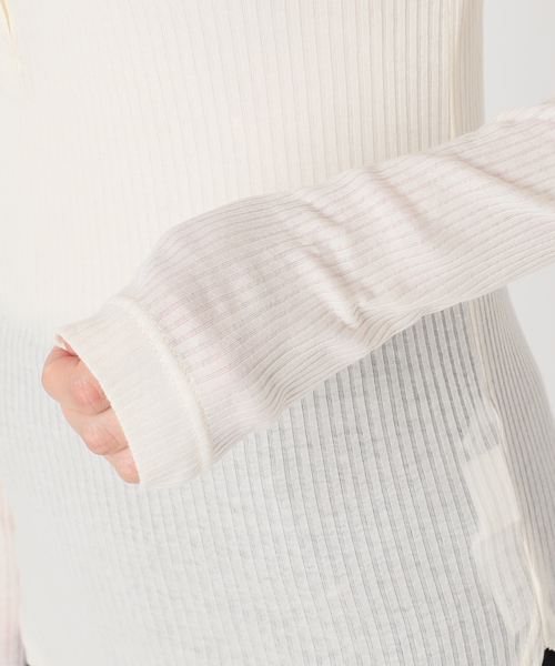 JOURNAL STANDARD（ジャーナルスタンダード）の「《追加2》シアーテレコヘンリーネックプルオーバー（Tシャツ/カットソー・レディース・モスグリーン/ブラウン/ホワイト系その他/イエロー系その他・FREE）」の21枚目の写真