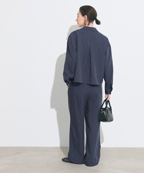 coca(coca)(コカ)の「デニムライクワイドパンツ(スラックス・レディース・ブルー・L/M/S)」の8枚目の写真