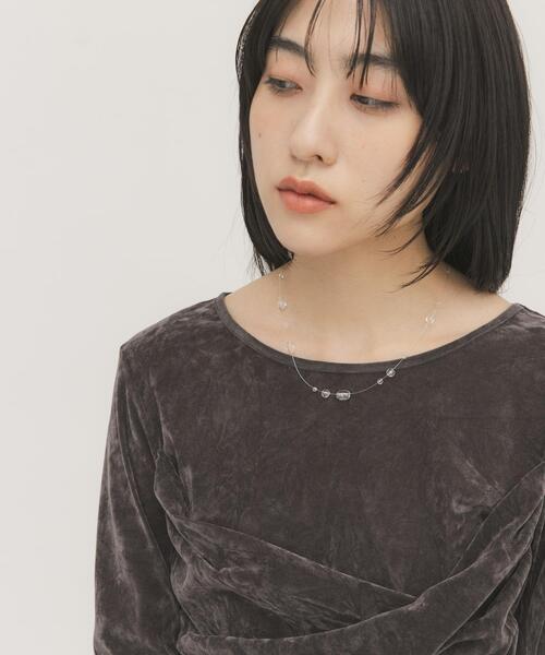 KBF(ケイビーエフ)の「シズクネックレス(ネックレス・レディース・カーキ/クリア・ONE)」の4枚目の写真