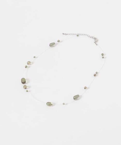 KBF(ケイビーエフ)の「シズクネックレス(ネックレス・レディース・カーキ/クリア・ONE)」の12枚目の写真