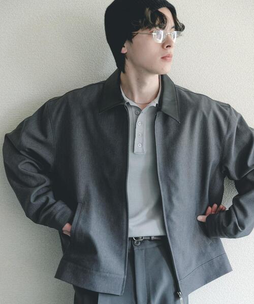 SENSE OF PLACE by URBAN RESEARCH(センスオブプレイスバイアーバンリサーチ)の「FLカラージップブルゾン(ブルゾン・メンズ・グレー/ブラック/ブラウン・MEDIUM/LARGE)」の1枚目の写真