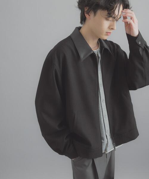 SENSE OF PLACE by URBAN RESEARCH(センスオブプレイスバイアーバンリサーチ)の「FLカラージップブルゾン(ブルゾン・メンズ・グレー/ブラック/ブラウン・MEDIUM/LARGE)」の4枚目の写真