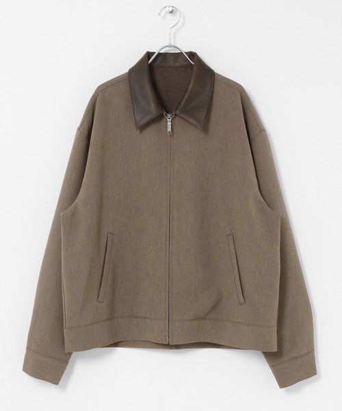 SENSE OF PLACE by URBAN RESEARCH(センスオブプレイスバイアーバンリサーチ)の「FLカラージップブルゾン(ブルゾン・メンズ・グレー/ブラック/ブラウン・MEDIUM/LARGE)」の3枚目の写真