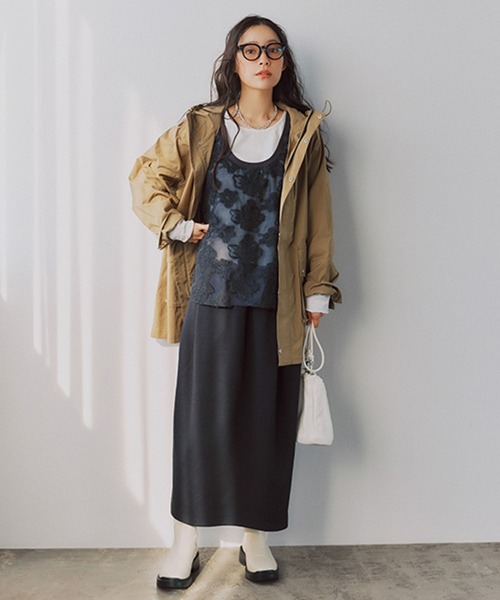 studio CLIP（スタディオクリップ）の「ダンボールコクーンスカート（スカート・レディース・ブラック/チャコール・FREE）」の16枚目の写真