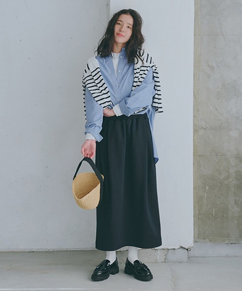 studio CLIP（スタディオクリップ）の「ダンボールコクーンスカート（スカート・レディース・ブラック/チャコール・FREE）」の17枚目の写真