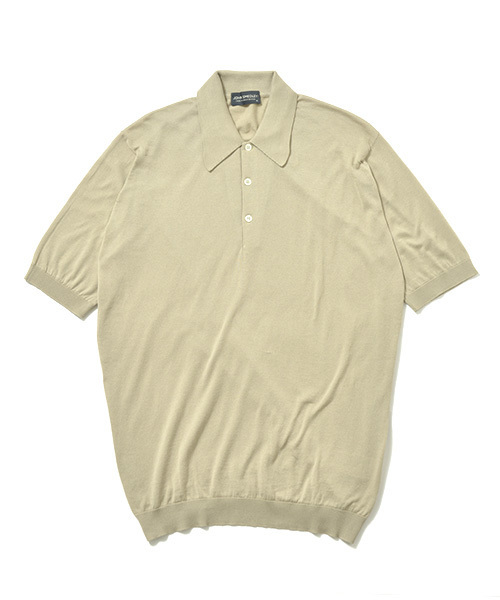 John Smedley ベージュ ポロシャツ XS ジョンスメドレー JOHN SMEDLEY JOHN SMEDLEY ポロシャツ RHODES