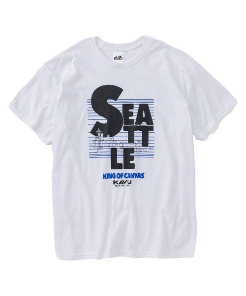 KAVU（カブー）の「KAVU/カブー Classic Seattle Tee/クラシックシアトル Tシャツ（Tシャツ/カットソー・メンズ・ブルーグリーン/パープル/ホワイト・MEDIUM/X-LARGE/LARGE）」の2枚目の写真
