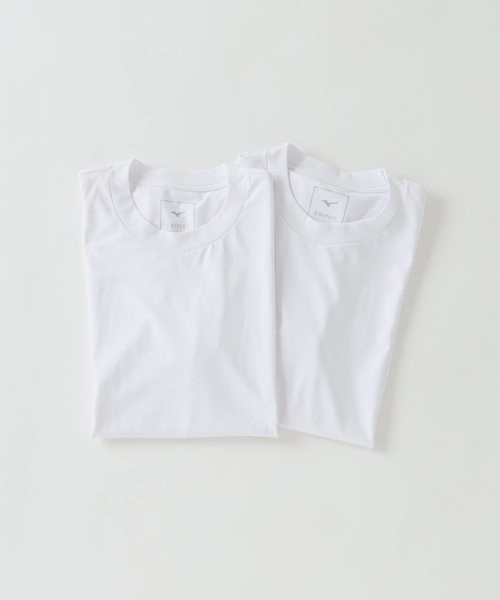 MIZUNO（ミズノ　）の「MIZUNO(ミズノ) 別注 DYNAMOTION 2パック Tシャツ（Tシャツ/カットソー・メンズ・ブラック/ホワイト/ホワイト系その他・LARGE/MEDIUM/SMALL）」の8枚目の写真