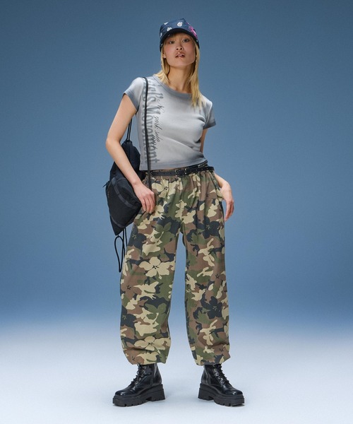 FADED FACE LABEL EASY PANTS（その他パンツ）｜X-girl（エックス
