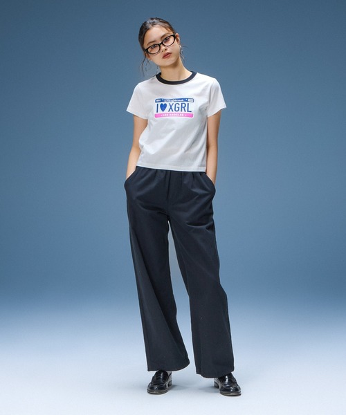 FADED FACE LABEL EASY PANTS（その他パンツ）｜X-girl（エックス