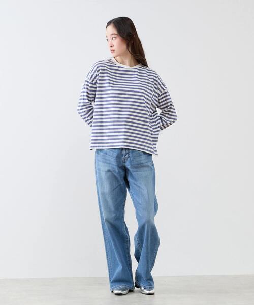 LOGEMENT DE CLAIRE(ロジュモンドクレール)の「リラックス長袖Tシャツ(Tシャツ/カットソー・レディース・ブラック/ブルー/ブラウン/グリーン・FREE)」の7枚目の写真