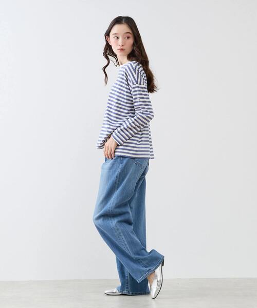LOGEMENT DE CLAIRE(ロジュモンドクレール)の「リラックス長袖Tシャツ(Tシャツ/カットソー・レディース・ブラック/ブルー/ブラウン/グリーン・FREE)」の9枚目の写真