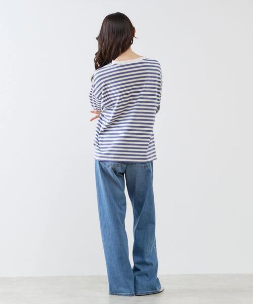 LOGEMENT DE CLAIRE(ロジュモンドクレール)の「リラックス長袖Tシャツ(Tシャツ/カットソー・レディース・ブラック/ブルー/ブラウン/グリーン・FREE)」の10枚目の写真