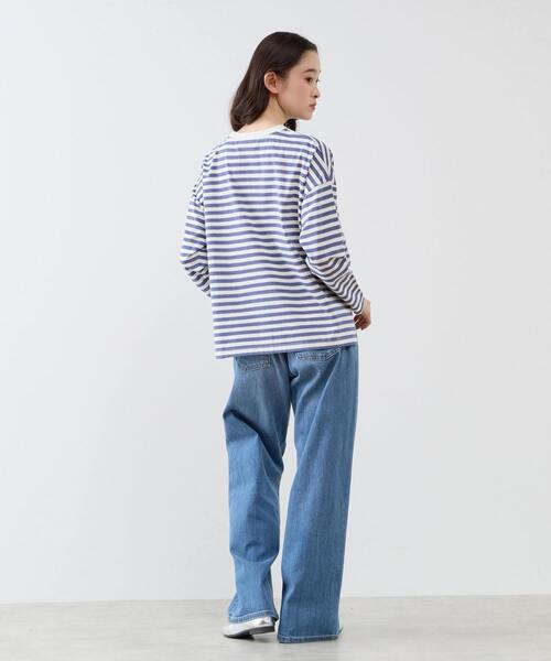 LOGEMENT DE CLAIRE(ロジュモンドクレール)の「リラックス長袖Tシャツ(Tシャツ/カットソー・レディース・ブラック/ブルー/ブラウン/グリーン・FREE)」の11枚目の写真