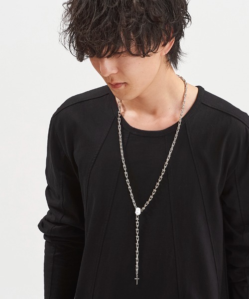 NO ID.（ノーアイディ）の「an2077-ﾘﾝｸﾁｪｰﾝﾛｻﾞﾘｵ ネックレス(858170-428A)（ネックレス・メンズ・シルバー・ONE SIZE）」の6枚目の写真