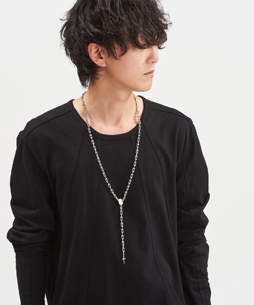 NO ID.（ノーアイディ）の「an2077-ﾘﾝｸﾁｪｰﾝﾛｻﾞﾘｵ ネックレス(858170-428A)（ネックレス・メンズ・シルバー・ONE SIZE）」の7枚目の写真