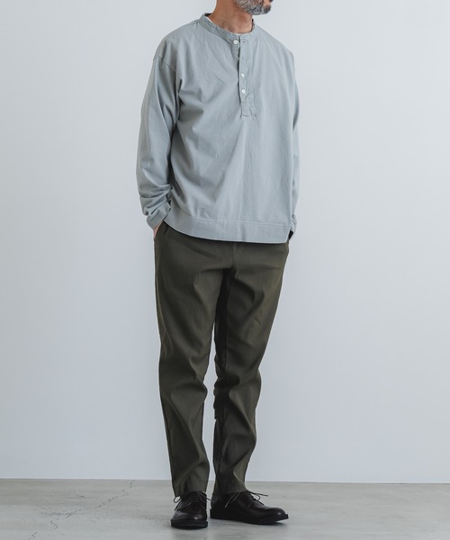 quadro（クオドロ）の「エメラルド天竺布帛前立てヘンリーネックプルオーバー（Tシャツ/カットソー・メンズ・チョコ/グレー/キナリ・MEDIUM/LARGE）」の10枚目の写真