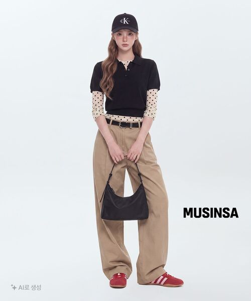 MUSINSA STANDARD WOMAN（ムシンサスタンダードウーマン）の「ウィメンズポルカドットシアー長袖Tシャツ[クリーム]（Tシャツ/カットソー・レディース・クリーム・SMALL/MEDIUM/LARGE/X-SMALL）」の5枚目の写真