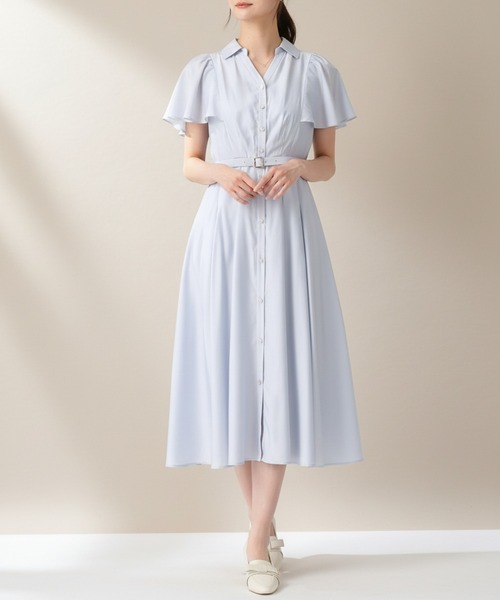 MISCH MASCH(ミッシュマッシュ)の「2026春夏新作 ケープフレア袖シャツワンピース(シャツワンピース・レディース・ブルー/ベージュ/ネイビー/ピンク・S/M)」の4枚目の写真