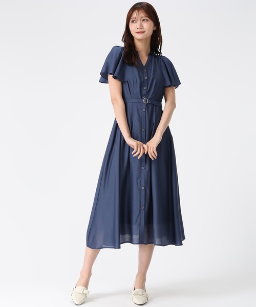 MISCH MASCH(ミッシュマッシュ)の「2026春夏新作 ケープフレア袖シャツワンピース(シャツワンピース・レディース・ブルー/ベージュ/ネイビー/ピンク・S/M)」の15枚目の写真