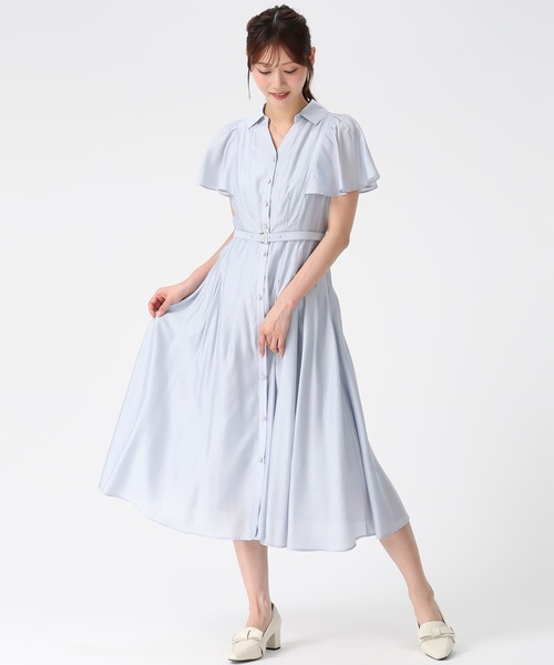 MISCH MASCH(ミッシュマッシュ)の「2026春夏新作 ケープフレア袖シャツワンピース(シャツワンピース・レディース・ブルー/ベージュ/ネイビー/ピンク・S/M)」の14枚目の写真