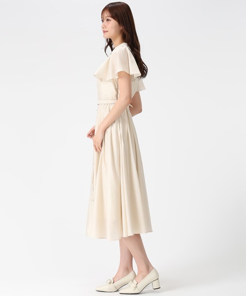 MISCH MASCH(ミッシュマッシュ)の「2026春夏新作 ケープフレア袖シャツワンピース(シャツワンピース・レディース・ブルー/ベージュ/ネイビー/ピンク・S/M)」の12枚目の写真