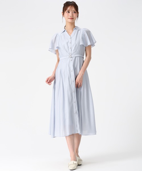 MISCH MASCH(ミッシュマッシュ)の「2026春夏新作 ケープフレア袖シャツワンピース(シャツワンピース・レディース・ブルー/ベージュ/ネイビー/ピンク・S/M)」の21枚目の写真