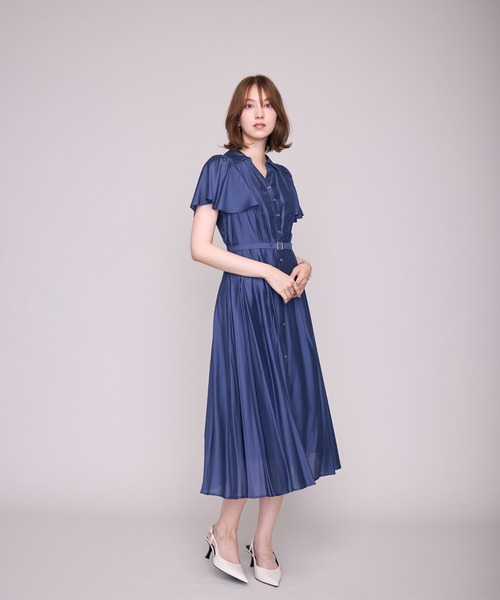 MISCH MASCH(ミッシュマッシュ)の「2026春夏新作 ケープフレア袖シャツワンピース(シャツワンピース・レディース・ブルー/ベージュ/ネイビー/ピンク・S/M)」の11枚目の写真