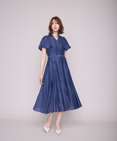 MISCH MASCH(ミッシュマッシュ)の「2026春夏新作 ケープフレア袖シャツワンピース(シャツワンピース・レディース・ブルー/ベージュ/ネイビー/ピンク・S/M)」の12枚目の写真