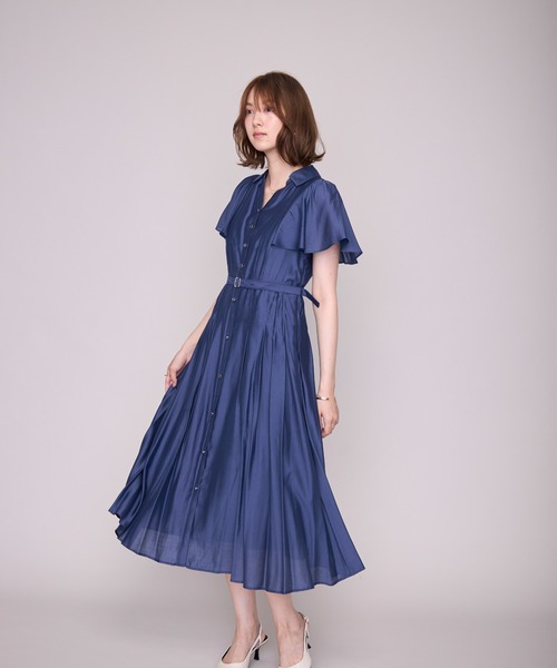 MISCH MASCH(ミッシュマッシュ)の「2026春夏新作 ケープフレア袖シャツワンピース(シャツワンピース・レディース・ブルー/ベージュ/ネイビー/ピンク・S/M)」の14枚目の写真