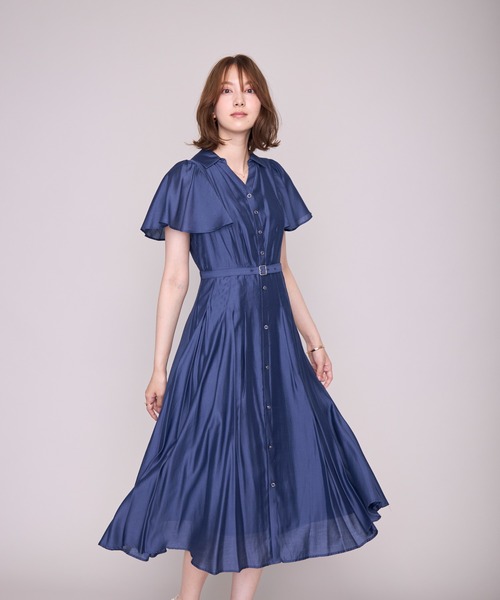 MISCH MASCH(ミッシュマッシュ)の「2026春夏新作 ケープフレア袖シャツワンピース(シャツワンピース・レディース・ブルー/ベージュ/ネイビー/ピンク・S/M)」の10枚目の写真