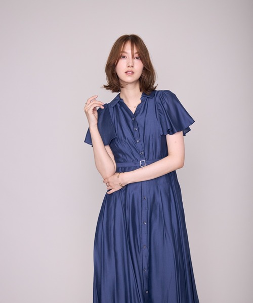 MISCH MASCH(ミッシュマッシュ)の「2026春夏新作 ケープフレア袖シャツワンピース(シャツワンピース・レディース・ブルー/ベージュ/ネイビー/ピンク・S/M)」の18枚目の写真