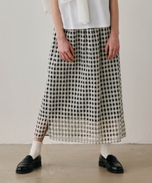 aranciato（アランチェート）の「「KELEN / ケレン」シアーチェックストレートシルエットスカート（スカート）」