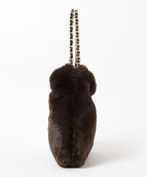Demi-Luxe BEAMS(デミルクス ビームス)の「VIOLAd'ORO / ELMO エコレッキスファー チェーン バッグS(トートバッグ・レディース・ダークブラウン・ONE SIZE)」の2枚目の写真