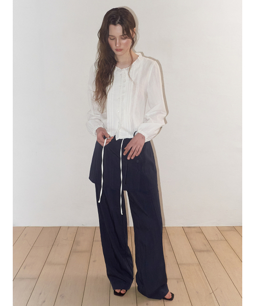 ETMON（エトモン）の「Frill String Blouse, Ivory（シャツ/ブラウス・レディース・その他・F）」の4枚目の写真