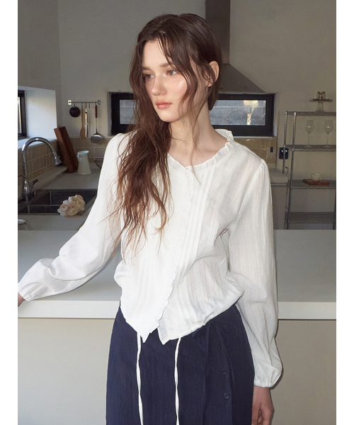 ETMON（エトモン）の「Frill String Blouse, Ivory（シャツ/ブラウス・レディース・その他・F）」の5枚目の写真