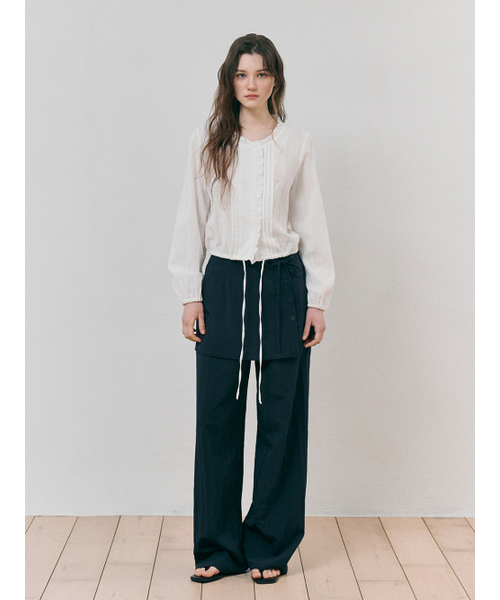 ETMON（エトモン）の「Frill String Blouse, Ivory（シャツ/ブラウス・レディース・その他・F）」の6枚目の写真